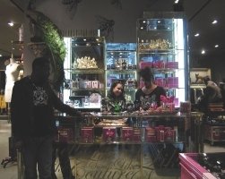 Juicy Couture boutique, perfume counter
