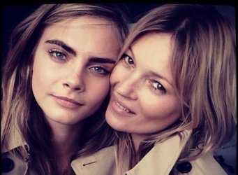Kate Moss and Cara Delevingne