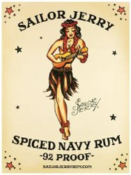 Sailor Jerry Spiced Navy Rum label