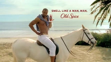 Old Spice Man on a horse