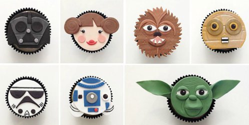 Star Wars fondant cup cake toppers