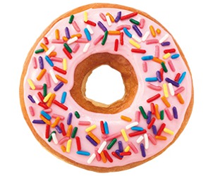 pink glazed donut