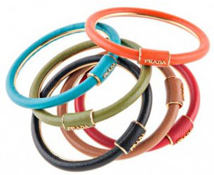 Prada leather bracelets