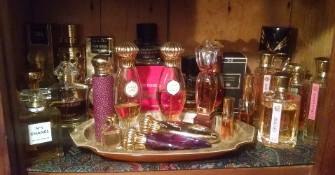 Jessica perfume shelf, two