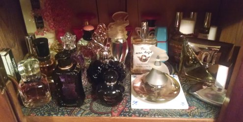 Jessica perfume shelf, one