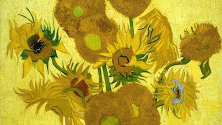 Still Life - Vase With Fourteen Sunflowers