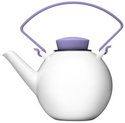 Orb Purple Porcelain Teapot