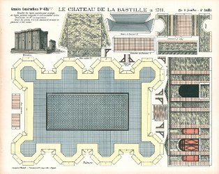 paper model of Bastille