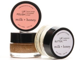 Milk + Honey's lip polish and balm